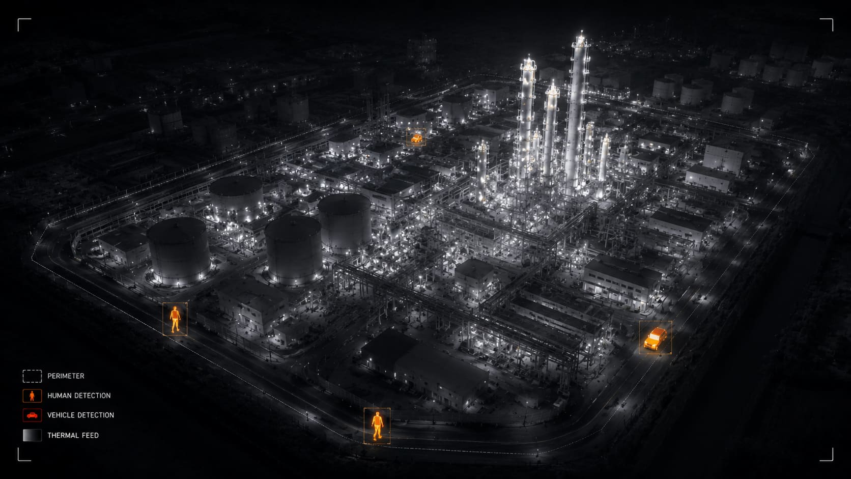 Thermal visualisation of the full protected site